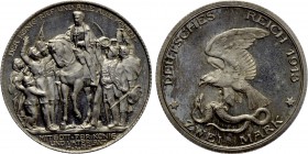 GERMANY. Preußen. Wilhelm II (1888-1918). 3 Mark (1913). Berlin. Commemorating the 100th anniversary of the victory over the French.