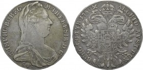 HOLY ROMAN EMPIRE. Maria Theresia (1740-1780). Reichstaler (1780-SF). Italian restrike, struck 1830-1840.