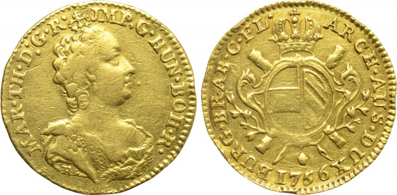 LOWLANDS. Brabant. Maria Theresia (Holy Roman Empress, 1740-1780). GOLD Souverai...