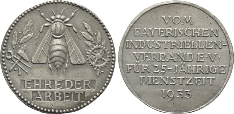GERMANY. Bayern. Medal (1933). For 25 years of service. 

Obv: EHREDER / ARBEI...