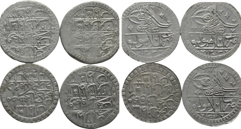 4 Ottoman Coins. 

Obv: .
Rev: .

. 

Condition: See picture.

Weight: ...
