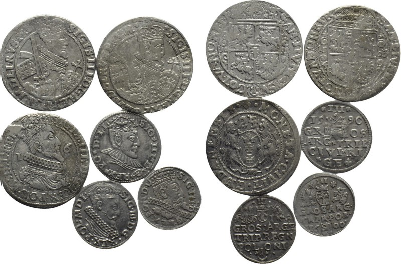 6 Polish Coins. 

Obv: .
Rev: .

. 

Condition: See picture.

Weight: g...