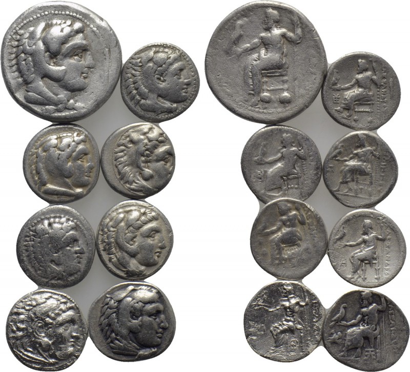 8 Coins of the Macedonian Kings. 

Obv: .
Rev: .

. 

Condition: See pict...