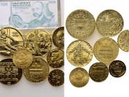 8 Gilted Austrian Silver Coins.