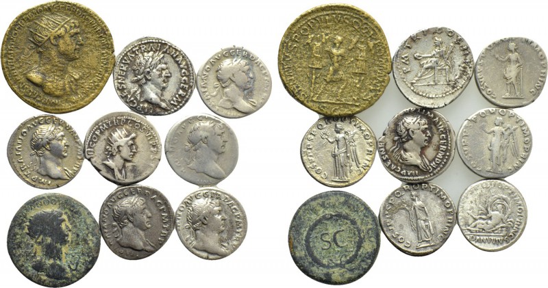 9 Coins of Trajan. 

Obv: .
Rev: .

. 

Condition: See picture.

Weight...