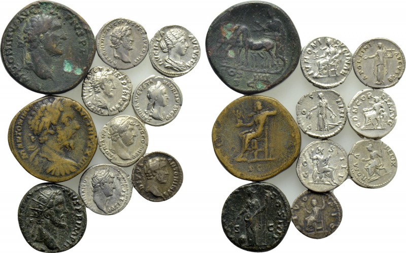 10 2nd Century Coins. 

Obv: .
Rev: .

. 

Condition: See picture.

Wei...