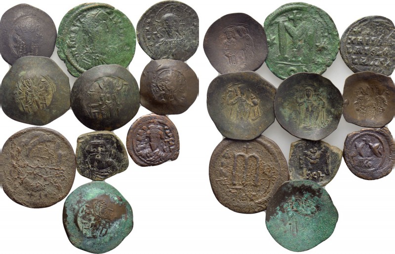 10 Byzantine Coins. 

Obv: .
Rev: .

. 

Condition: See picture.

Weigh...
