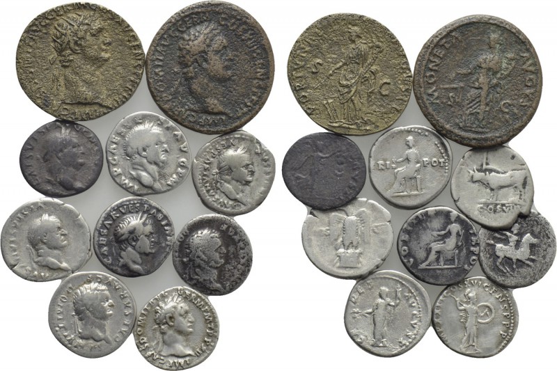 10 Coins of the Flavian Dynasty. 

Obv: .
Rev: .

. 

Condition: See pict...