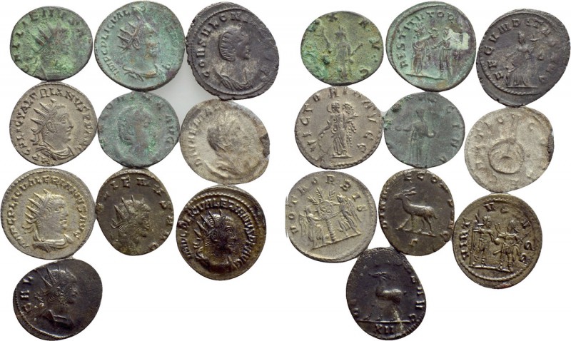10 Coins of Valerian and Family. 

Obv: .
Rev: .

. 

Condition: See pict...