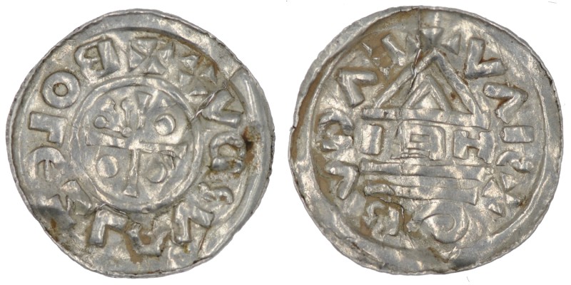 Czech Republic. Bohemia. Boleslav III 999 – 1002/3. AR Denar (19mm, 1.10g). Prag...