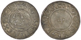 England. Aethelred II. 978-1016. AR Penny (19mm, 1.23g, 10h). Last Small Cross type (BMC i, Hild. A). Lydford mint; moneyer God(a). Struck circa 1009-...