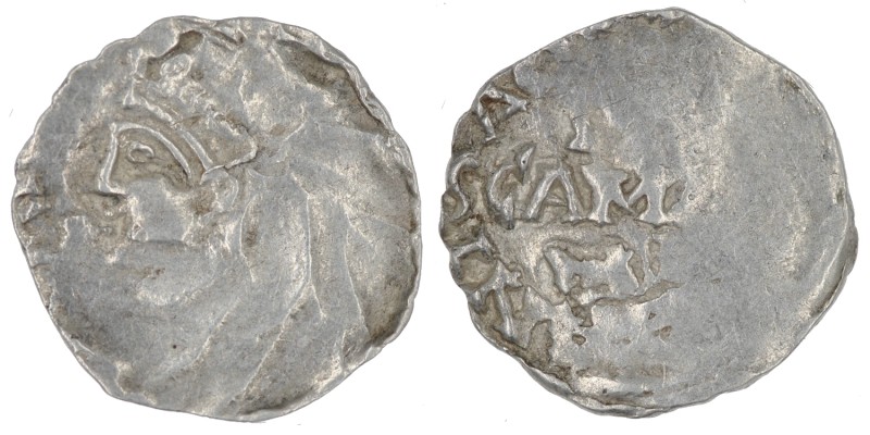 Germany. Aachen. Otto III 983-1002. AR Denar (19mm, 1.38g). Aachen mint. Diademe...