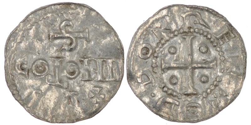 Germany. Cologne. Otto III 983-1002. AR Obol (15mm, 0.54g). Cologne mint. + ODDO...