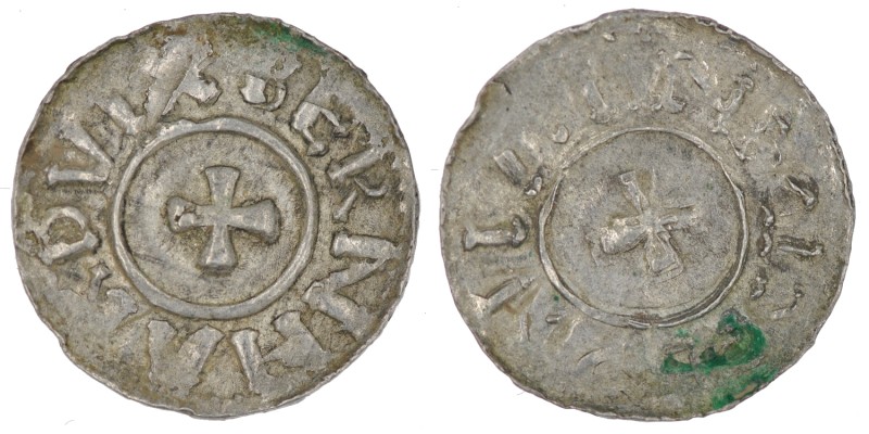 Germany. Duchy of Saxony. Bernhard I 973-1011. AR Denar (20mm, 1.34g). Bardowick...
