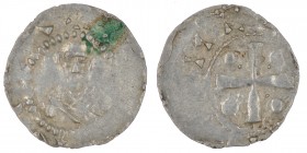 Germany. Mainz. Heinrich II 1002-1024. AR Denar (18mm, 1.65g). [+MOGNCA], bust facing / [+HCINGHV], cross with pellets in each angle. Dbg. 802; Kluge ...