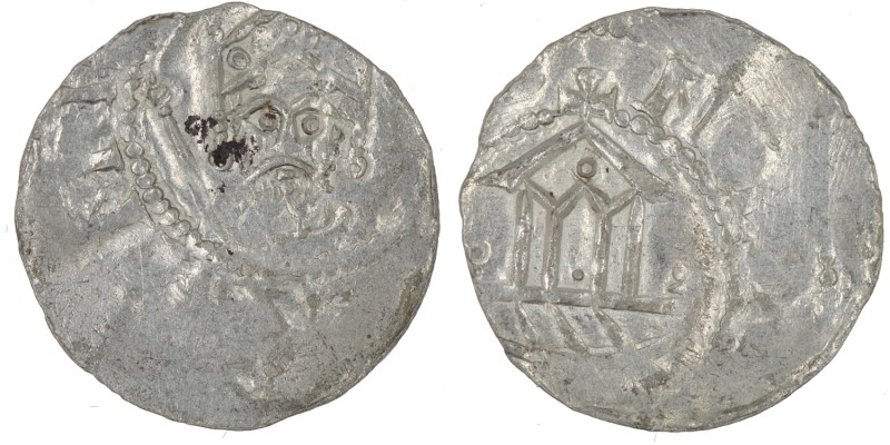 Germany. Diocese of Speyer. Heinrich III 1039-1056. AR Denar (19mm, 0.78g). Crow...