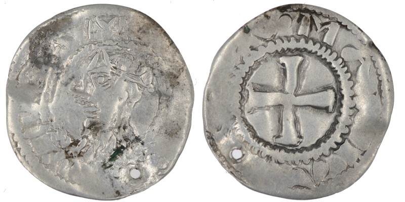 Germany. Duchy of Swabia. Otto I (936-973). AR Denar (17.5mm, 1.12g). Strasbourg...