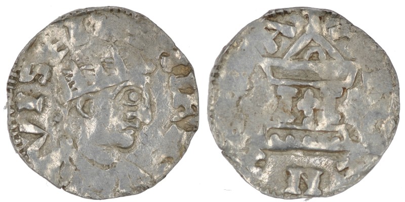 Germany. Duchy of Swabia. Heinrich II 1002-1024. AR Denar (19mm, 1.49g). Strasbo...