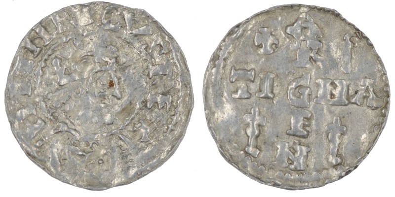 Germany. Duchy of Swabia. Heinrich II 1002-1024. AR Denar (20mm, 1.20g). Strasbo...