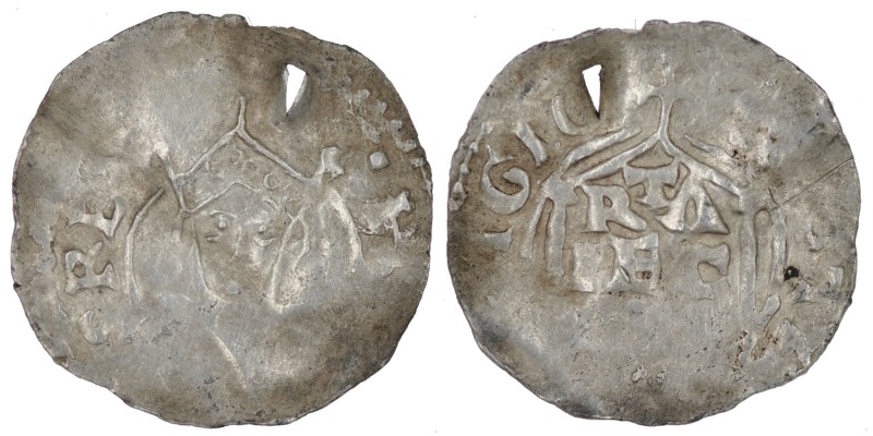 The Netherlands. Utrecht. Heinrich II 1002-1024. AR Denar (19mm, 0.78g). H[EINRI...