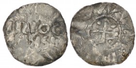 The Netherlands. Friesland. Wichmann III 994-1016. AR Denar (18mm, 0.83g). Uncertain mint in Friesland. EISBIS[IIS], DOISII[S] in two lines / [VVICMAN...