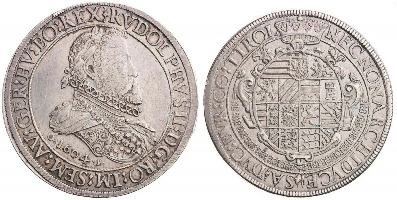 RUDOLF II (1576 - 1612)&nbsp;
2 Thaler, 1604, 51,13g, Hall. MT 364&nbsp;

abo...