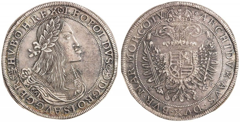 LEOPOLD I (1657 - 1705)&nbsp;
1 Thaler, 1661, 28,16g, KB. Husz 1367&nbsp;

EF...