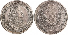 LEOPOLD I (1657 - 1705)&nbsp;
1 Thaler, 1661, 28,16g, KB. Husz 1367&nbsp;

EF | EF