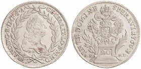 FRANCIS I STEPHEN (1740 - 1765)&nbsp;
20 Kreuzer, 1765, 6,32g, B. K./ S.K.P.D. Her 337&nbsp;

EF | EF