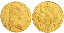 JOSEPH II (1765 - 1790)&nbsp;
1 Ducat, 1788, 3,47g, A. Her 30&nbsp;

EF | about UNC