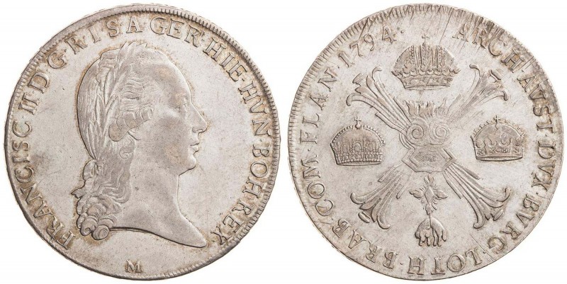 FRANCIS II / I (1972 - 1806 - 1835)&nbsp;
1 Thaler cross, 1794, 29,47g, M. Her ...