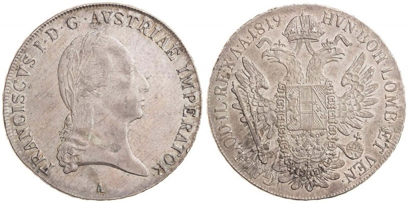 FRANCIS II / I (1972 - 1806 - 1835)&nbsp;
1 Thaler, 1819, 28,06g, A. Früh 144&n...