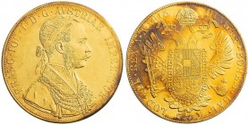 FRANZ JOSEPH I (1848 - 1916)&nbsp;
4 Ducats gold plated pattern coin, 1915, 13,45g&nbsp;

EF | EF