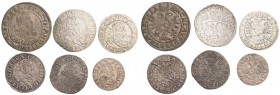FERDINAND II (1619 - 1637)&nbsp;
Lot 6 coins 1 Kreuzer (1 pcs), 3 Kreuzer (4 pcs), 15 Kreuzer (1 pcs), 10,25g&nbsp;

VF | VF