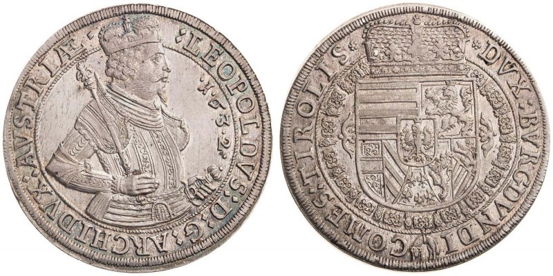 ARCHDUKE LEOPOLD (1618 - 1632)&nbsp;
1 Thaler, error in inscription BVRG"D"VNDI...
