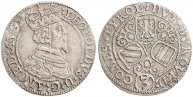 ARCHDUKE LEOPOLD (1618 - 1632)&nbsp;
3 Kreuzer, b. l., 1,47g, Hall. MT 481&nbsp;

VF | VF
