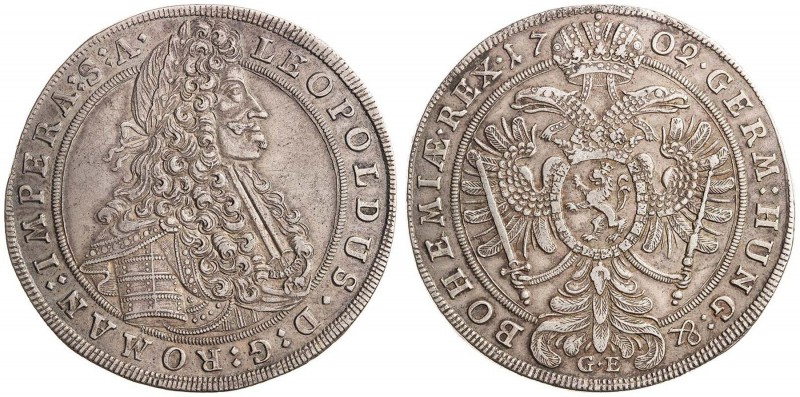 LEOPOLD I (1657 - 1705)&nbsp;
1 Thaler, 1702, 28,53g, Praha. Hal 1394&nbsp;

...