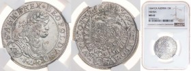 LEOPOLD I (1657 - 1705)&nbsp;
15 Kreuzer, 1664, CA. Her 924&nbsp;

NGC MS 62 , about UNC | about UNC
