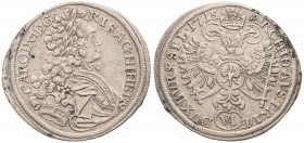KAREL VI. (1711 - 1740)&nbsp;
6 Kreuzer, 1715, 3,38g, Her 697&nbsp;

EF | about EF