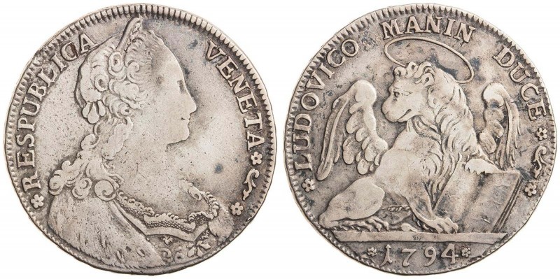 STATES OF ITALY VENICE&nbsp;
1 Thaler, 1794, 27,81g, KM 137&nbsp;

VF | VF