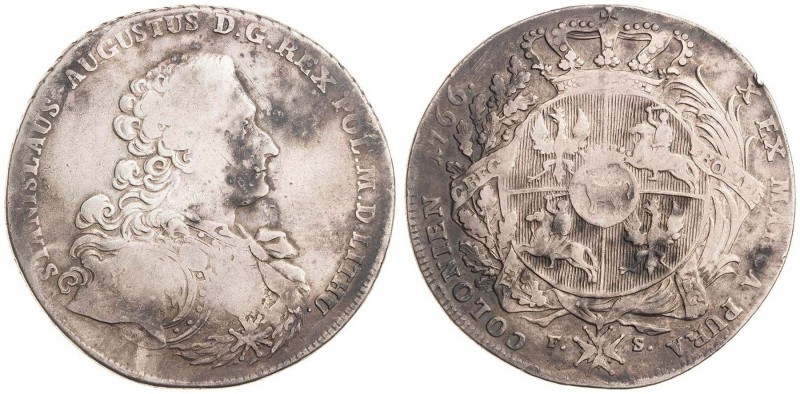 POLAND&nbsp;
1 Thaler Stanislaw August (1764-1795), 1766, 27,43g, KM 187.2&nbsp...