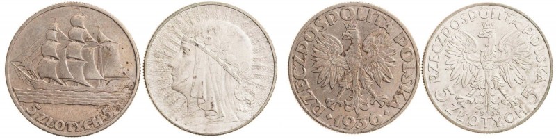 POLAND&nbsp;
Lot 2 coins - 5 Zloty 1933, 1936, 21,95g, Ob 015, Ob 018&nbsp;

...