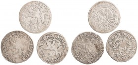 COINS MINTED IN BOHEMIA DURING THE REIGN OF MATTHIAS II (1608 - 1619)&nbsp;
Lot 3 coins -White Groschen, 1618, 4,51g, Praha. Hal 514&nbsp;

VF | VF