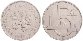 COINS, MEDALS&nbsp;
5 Korun, 1927, 9,83g, MCH CSR1-003&nbsp;

VF | VF