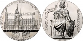 COINS, MEDALS&nbsp;
Silver medal Completion of the construction of St. Vitus Cathedral, 1929 / 2017, 124,1g, Kremnica. J. Šejnost, Ag 925/1000, 70 mm...