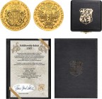 COINS, MEDALS&nbsp;
Gold medal 1 Ducat Schlick, certificate with Count Frantisek Schlik´s handwritten signature, 1767 / 2019 , 3,5g, Kremnica. Au 986...
