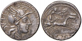 Rutilia - L. Rutilius Flaccus - Denario (77 a.C.) Testa di Roma a d. - R/ La Vittoria su biga a d. - B. 1; Cr. 387/1 AG (g 3,98) Depositi
BB