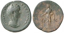 Faustina I (moglie di Antonino Pio) Sesterzio - Busto a d. - R/ La Pietà sacrificante a s. - RIC 1146 AE (g 24,20)
BB