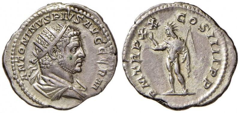 Caracalla (211-217) Antoniniano - Busto radiato a d. - R/ Il Sole stante a s. - ...