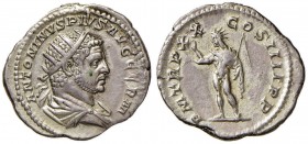 Caracalla (211-217) Antoniniano - Busto radiato a d. - R/ Il Sole stante a s. - RIC 293 AG (g 4,44)
BB+